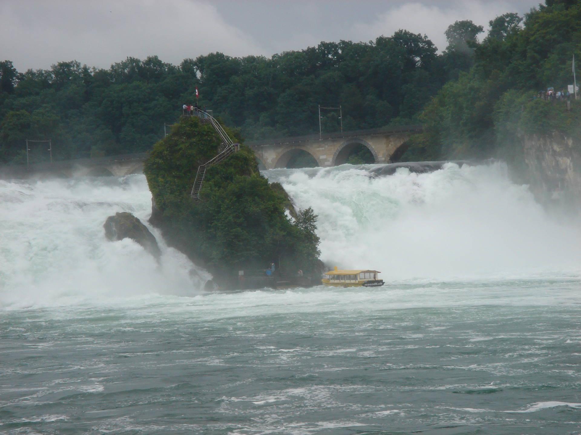 Ile au
          milieu des chutes du Rhin