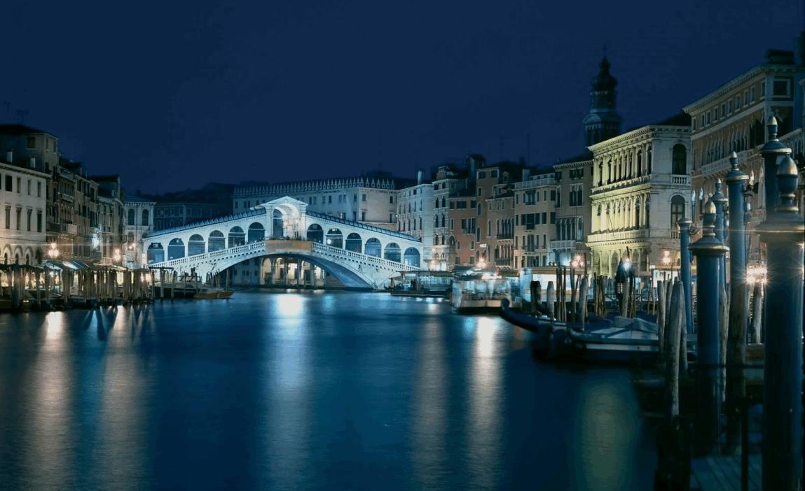 Venise, ponte Rialto la nuit